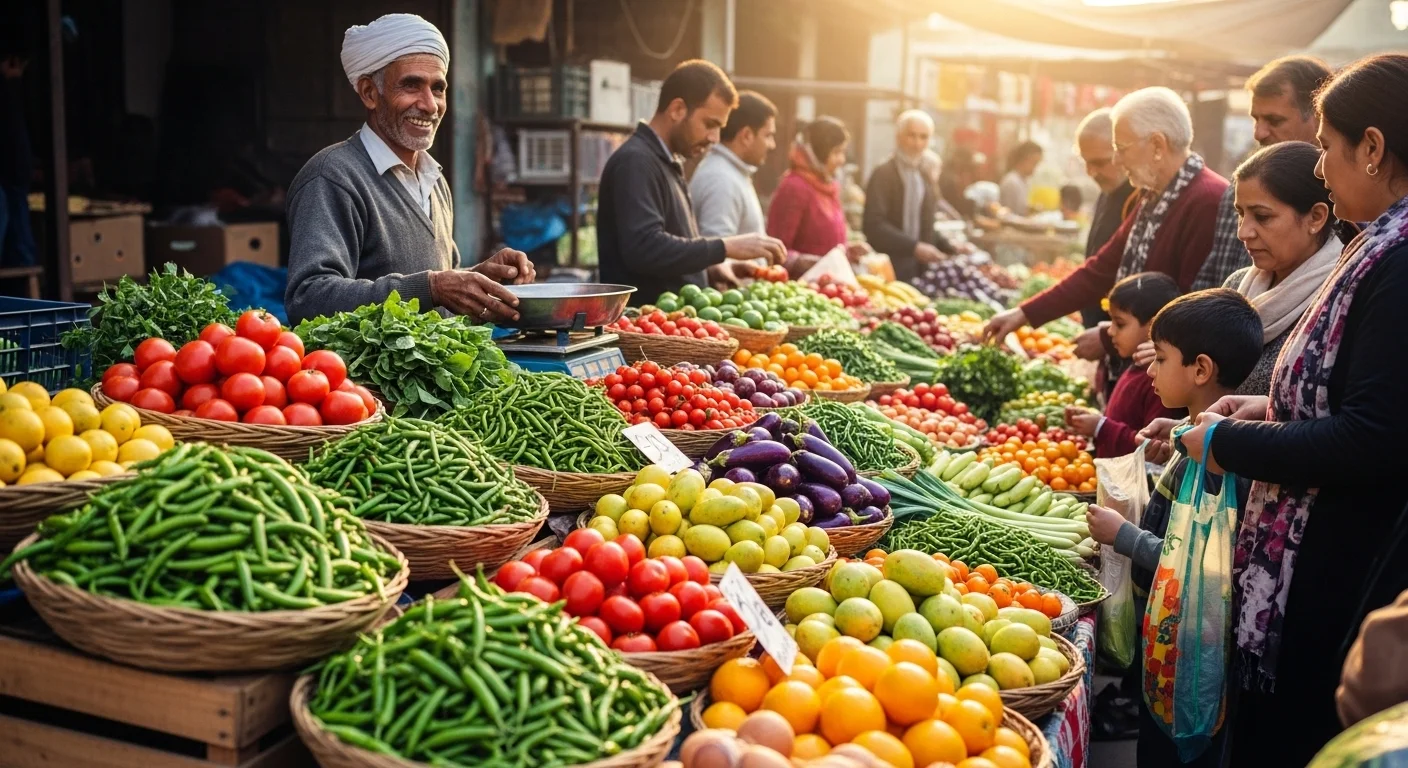 پاکستان میں چھوٹی سطح پر زرعی مصنوعات کی فروخت کا منظر