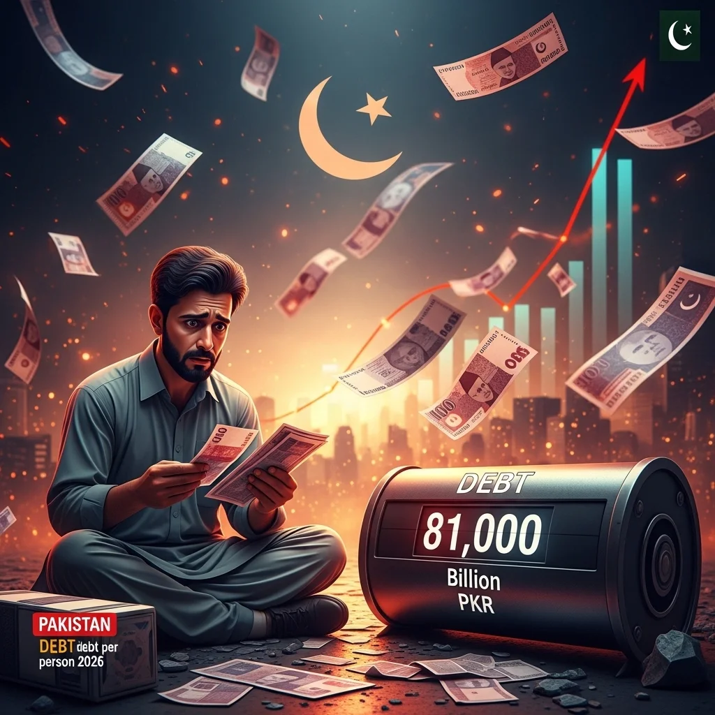 Pakistan debt per person 2026 in Urdu explanation
